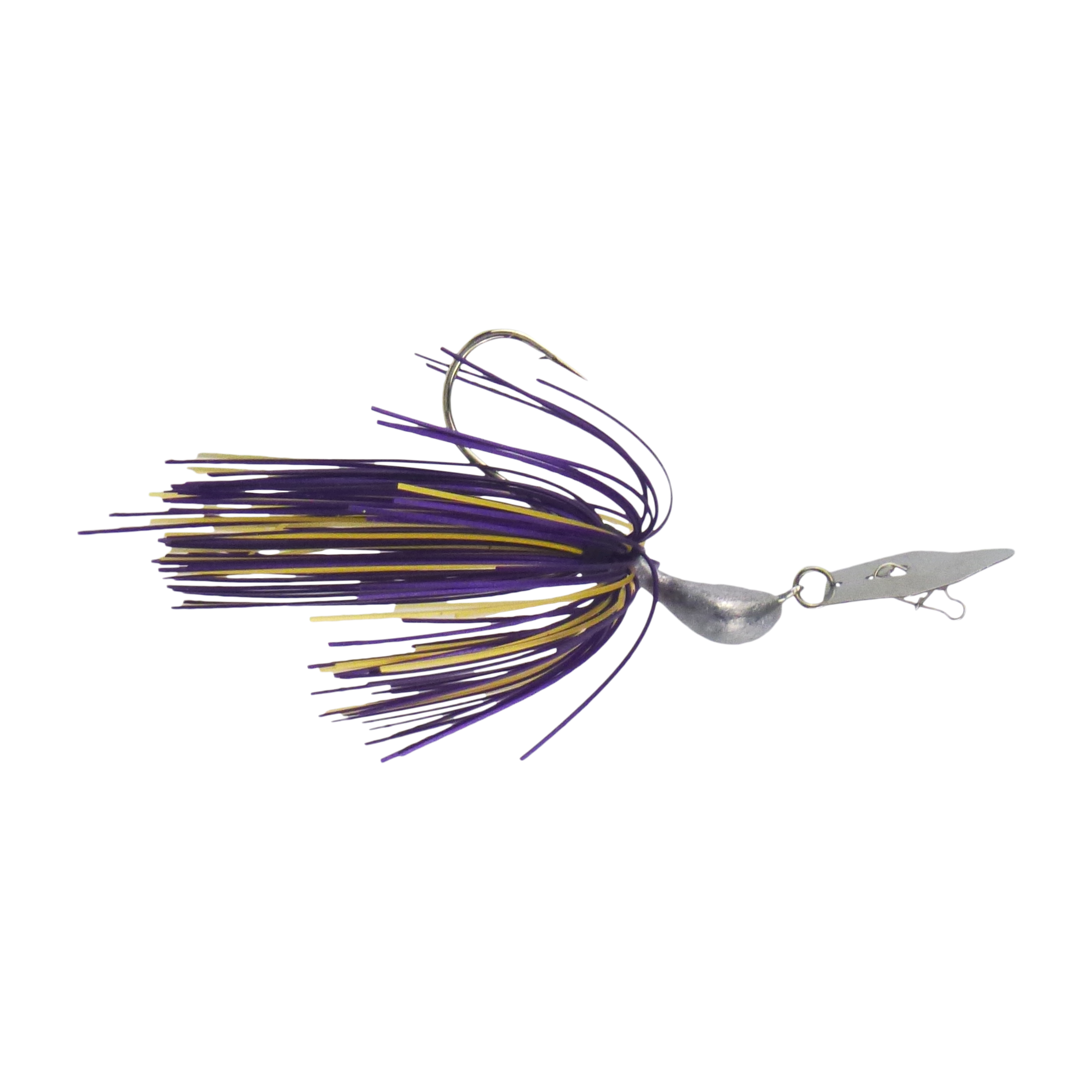 V658-93MC003072022-202507311026-00 Dekoi 14gm Bladed Swim Jig, Chatterbait, Purple Gold, 2 pack - Image 1