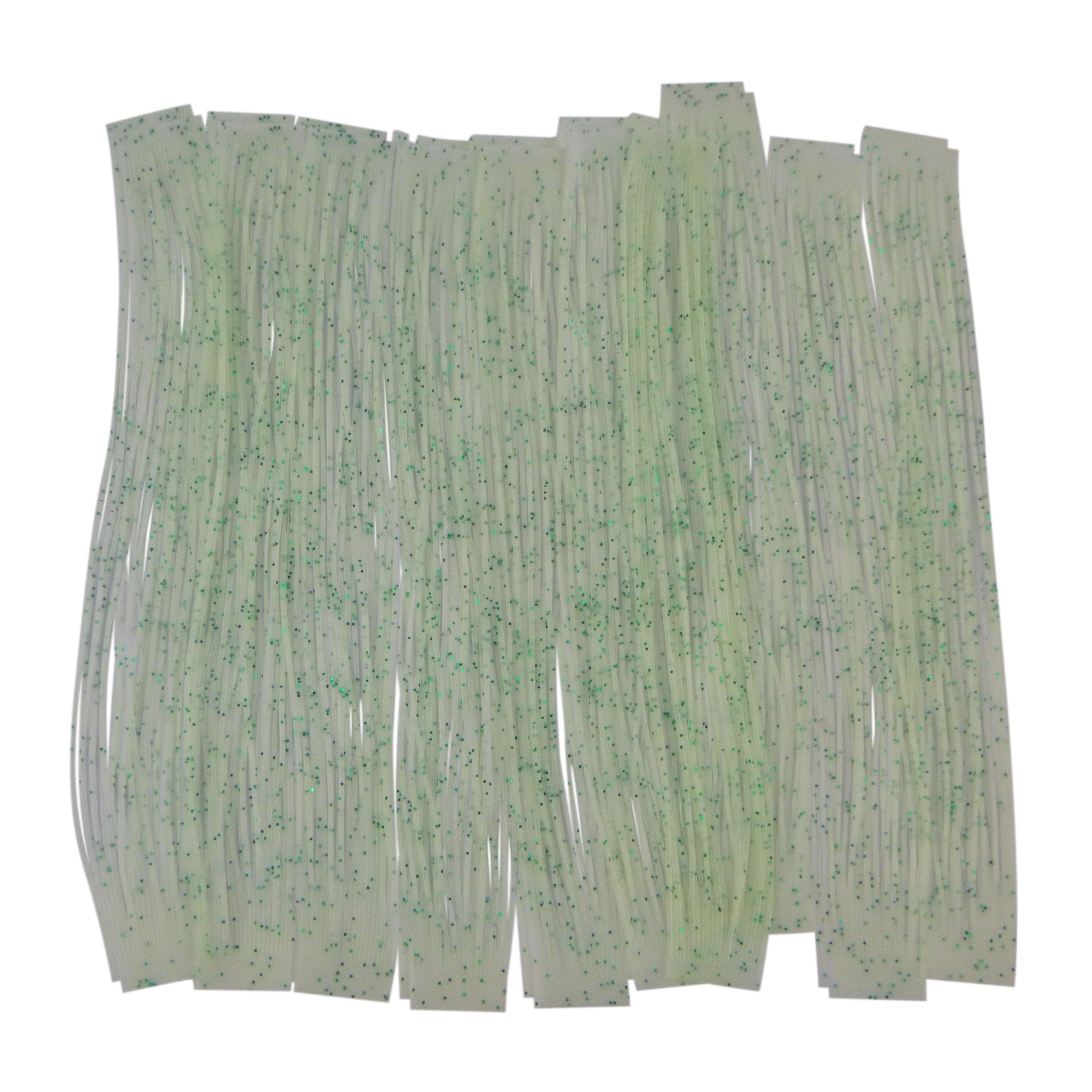 V658-93MC278801036-202507311108-00 Artizan 22 strand silicon skirt, Lumo White with Green Flake, Pack of 20 - Image 1