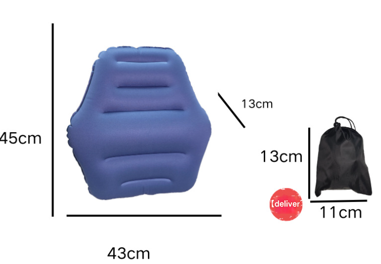 V888-ELOSUNG33762-202508131413-00 Blue Ultralight Inflatable Lumbar Support Pillow - Portable Ergonomic Back Cushion for Travel, Office & Car - Image 1