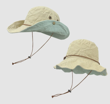 V888-ELOSUNG33830-202509021111-00 Yellow Wide Brim Outdoor Cowboy Sun Hat - Adjustable & Breathable for Hiking, Fishing, and Camping - Image 1