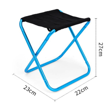 V888-ELOSUNG33836-202509031106-00 Small Blue Ultralight Portable Folding Camping Stool - Compact Aluminum Chair for Hiking, Fishing & Outdoor Events - Image 1