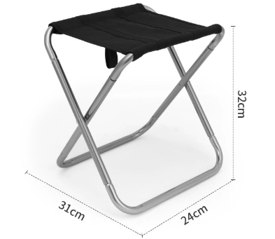 V888-ELOSUNG33841-202509031115-00 Big Grey Ultralight Portable Folding Camping Stool - Compact Aluminum Chair for Hiking, Fishing & Outdoor Events - Image 1