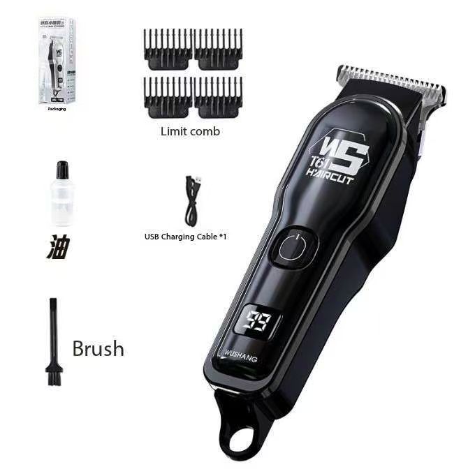 V888-ELOSUNG34382-202507081112-00 Black Professional Cordless Hair Clippers - USB Rechargeable Trimmer with LED Display for Barbers & Home Grooming - Image 1