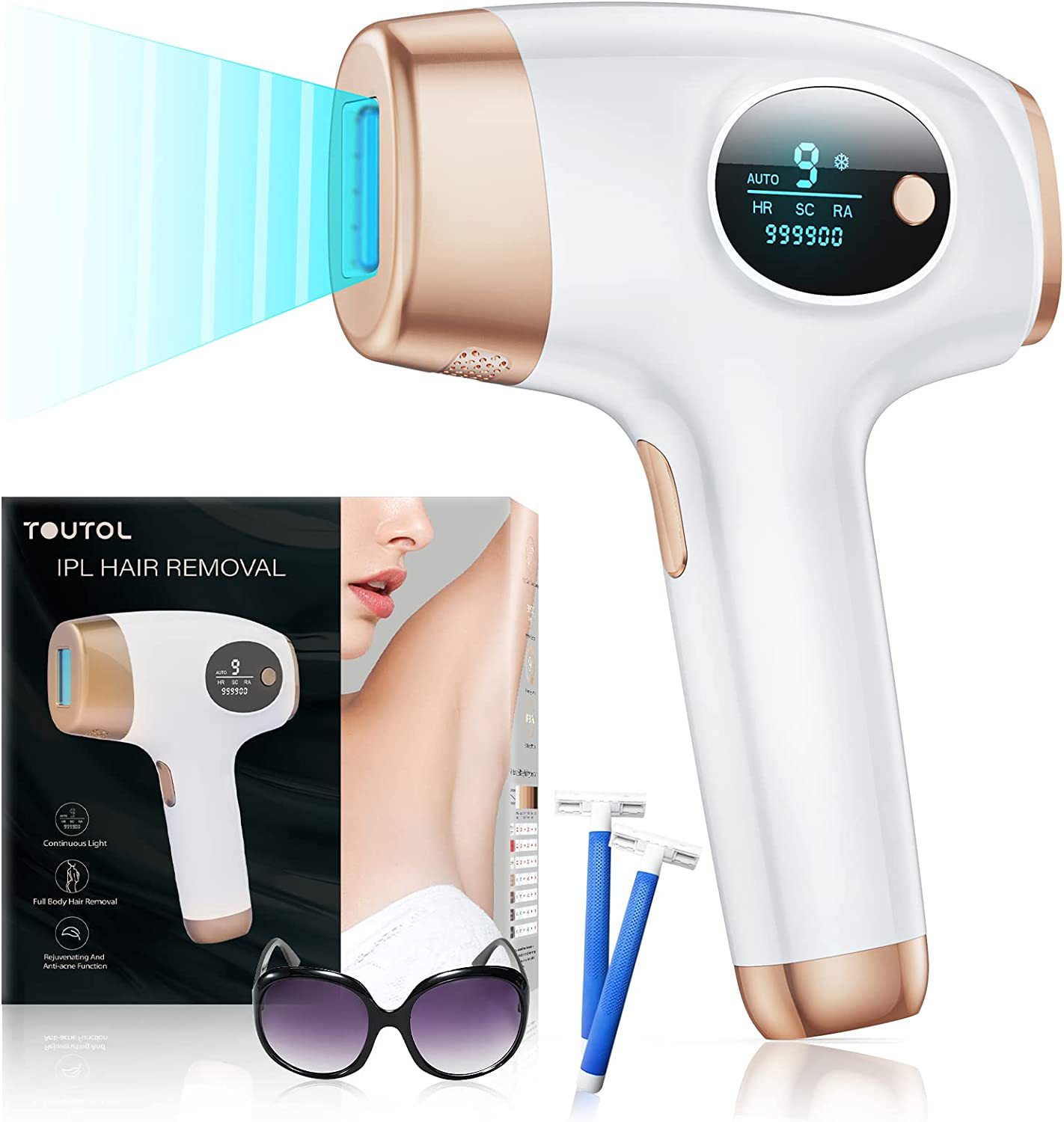 V888-ELOSUNG35680-202507151035-00 IPL Hair Removal Device - 3-in-1 Permanent Hair Reduction, Skin Rejuvenation & Acne Control(white) - Image 1