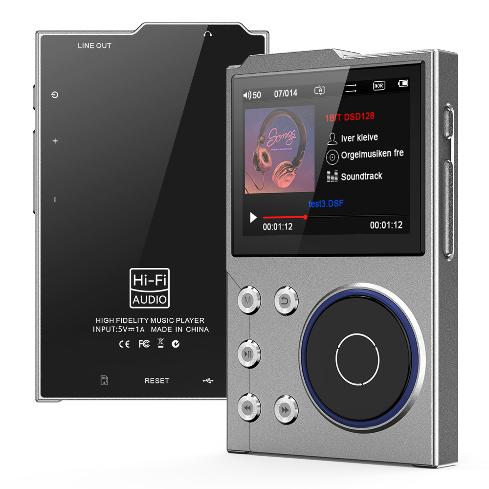 V888-ELOSUNG35695-202507160940-00 Portable Hi-Res Digital Audio Player - DSD, Dual DAC, Bluetooth 5.0, Expandable Storage(Grey 16GB + 32GB) - Image 1