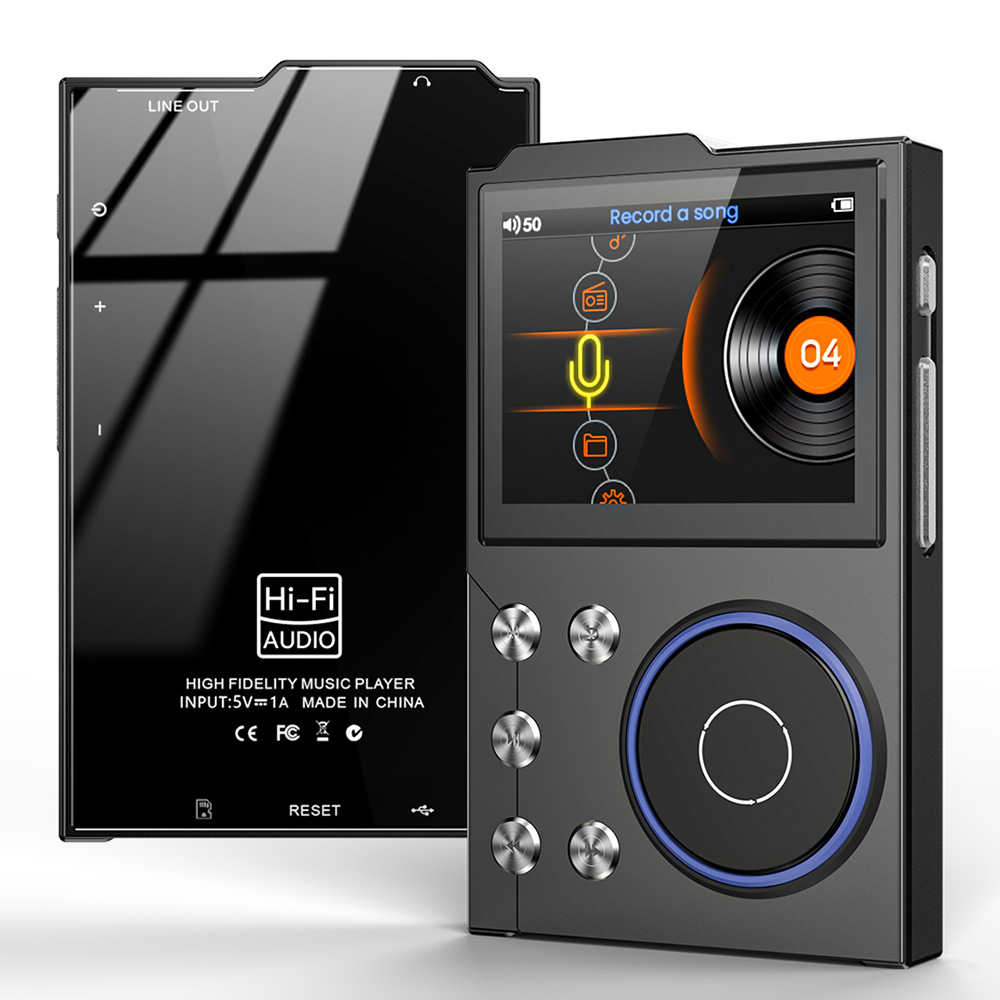 V888-ELOSUNG35696-202507160943-00 Portable Hi-Res Digital Audio Player - DSD, Dual DAC, Bluetooth 5.0, Expandable Storage(BLACK 16GB + 16GB) - Image 1