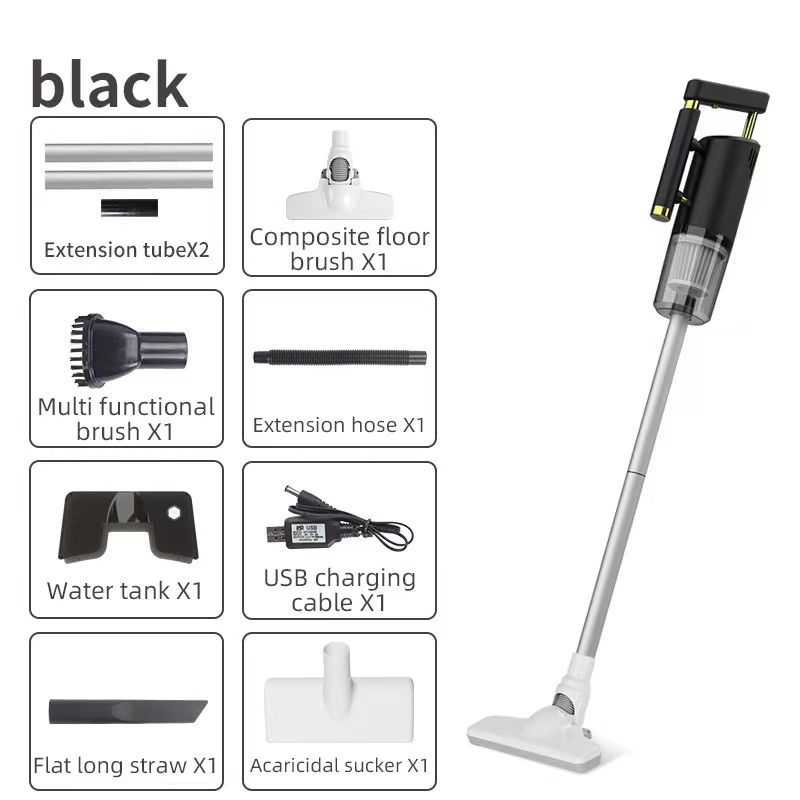 V888-ELOSUNG35748-202507221431-00 Cordless 2-in-1 Handheld & Stick Vacuum Cleaner - Powerful Suction, Washable Filter, Multi-Tool Kit(black) - Image 1