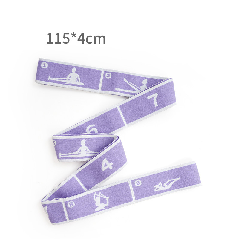 V888-ELOSUNG36397-202509041430-00 Purple 9-Loop Yoga Stretch Strap - Numbered Band for Flexibility and Physical Therapy - Image 1