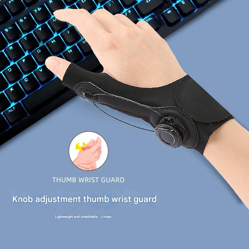 V888-ELOSUNG36449-202509091020-00 Black Adjustable Thumb Brace with Dial System - Wrist & Thumb Stabilizer for Pain Relief - Image 1