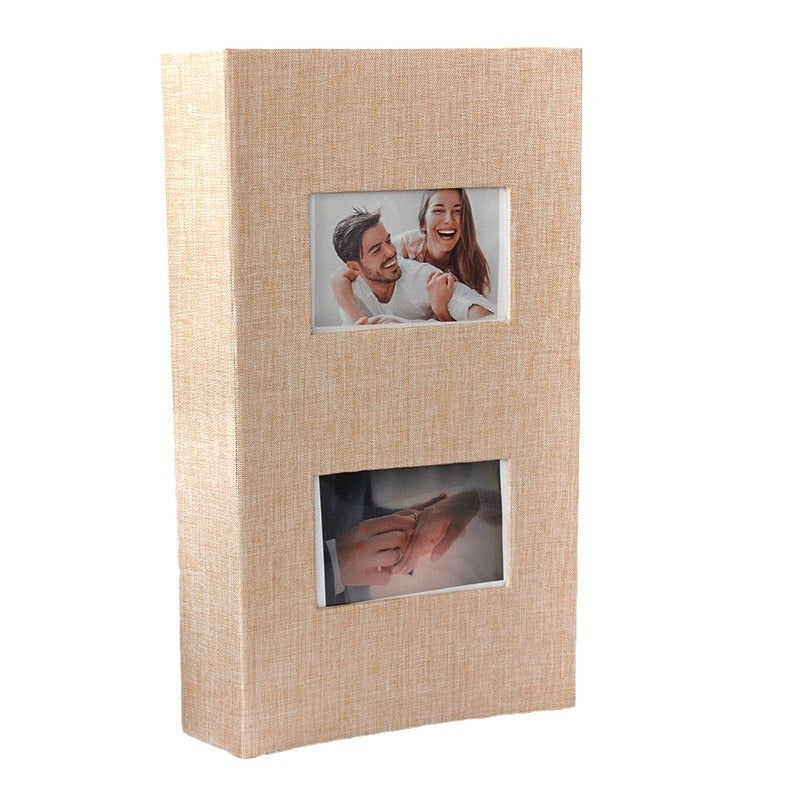 V922-AWD-D0531-PHOALM300-BE-202508251141-00 Photo album with luxurious cover Assorted colours Large 300 PCs 6 Inch - Beige - Image 1