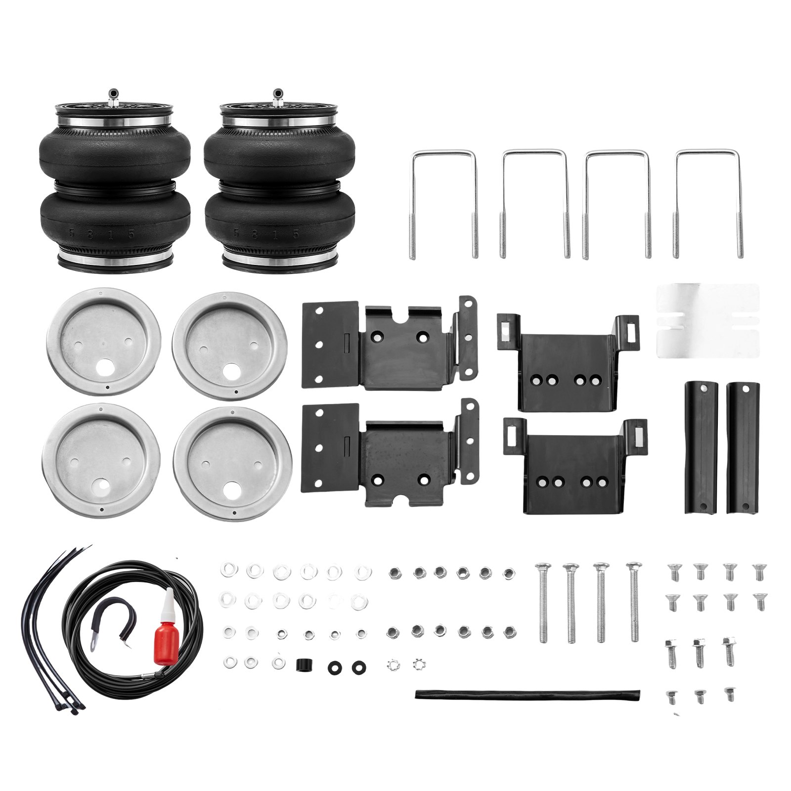 V952-AQQNXJTJ5000O42GKV0-202508011237-00 VEVOR Air Bag Suspension Kit, Air Springs Suspension Bag Kit Compatible with 2011-2019 Chevrolet Silverado 2500/3500HD and GMC Sierra 2500/3500HD 4WD RWD, 5000 lbs Loading, 5 to 100 PSI - Image 1
