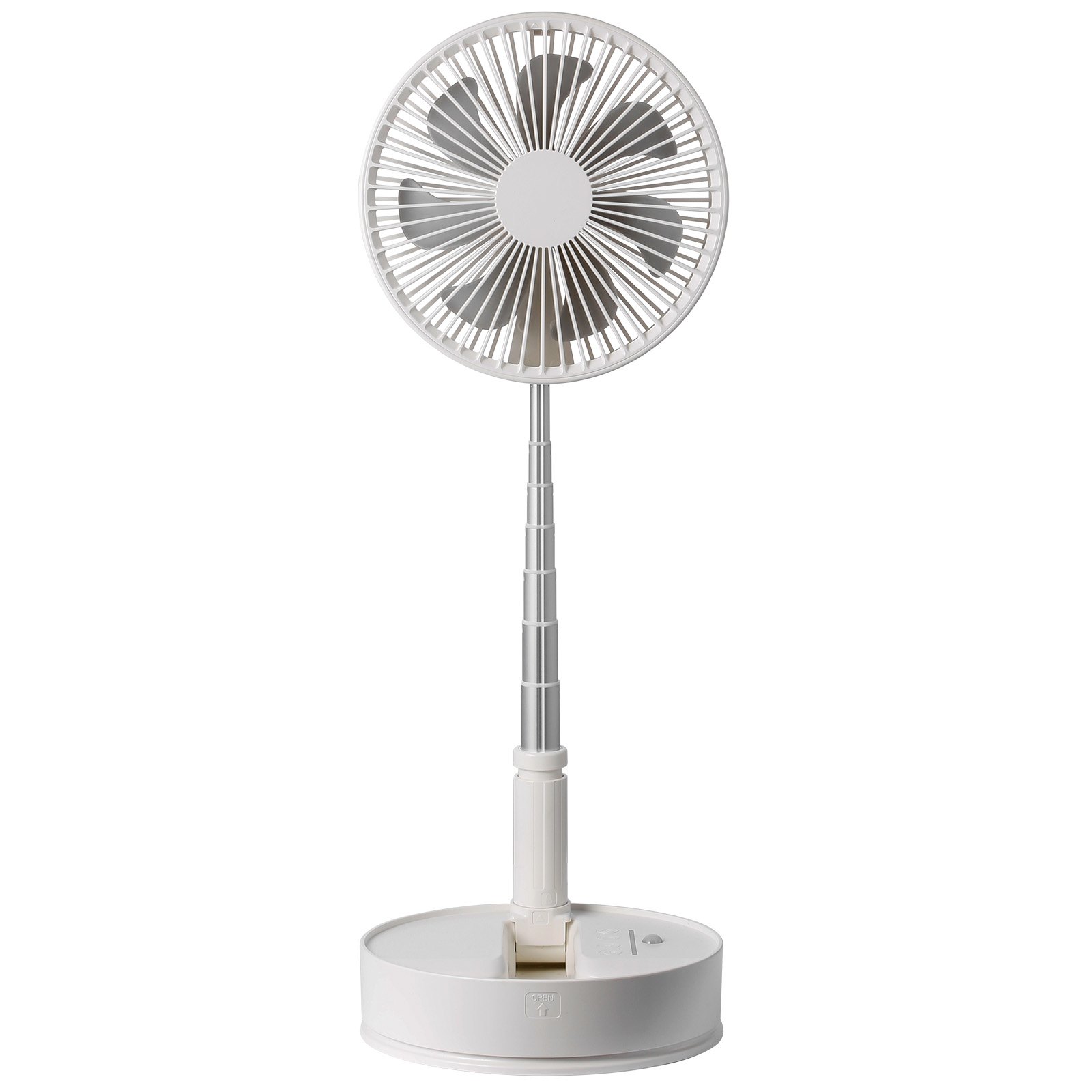 V952-CDFS8YCSSSF0UQN12V9-202507141536-00 VEVOR 8 Inch Foldable Oscillating Standing Fan with Remote Control, 4 Speed Adjustable Portable Desk Quiet Fan, 7200mah Rechargeable USB Small Fan, Folded Rotating Floor Fan for Bedroom Office Travel - Image 1