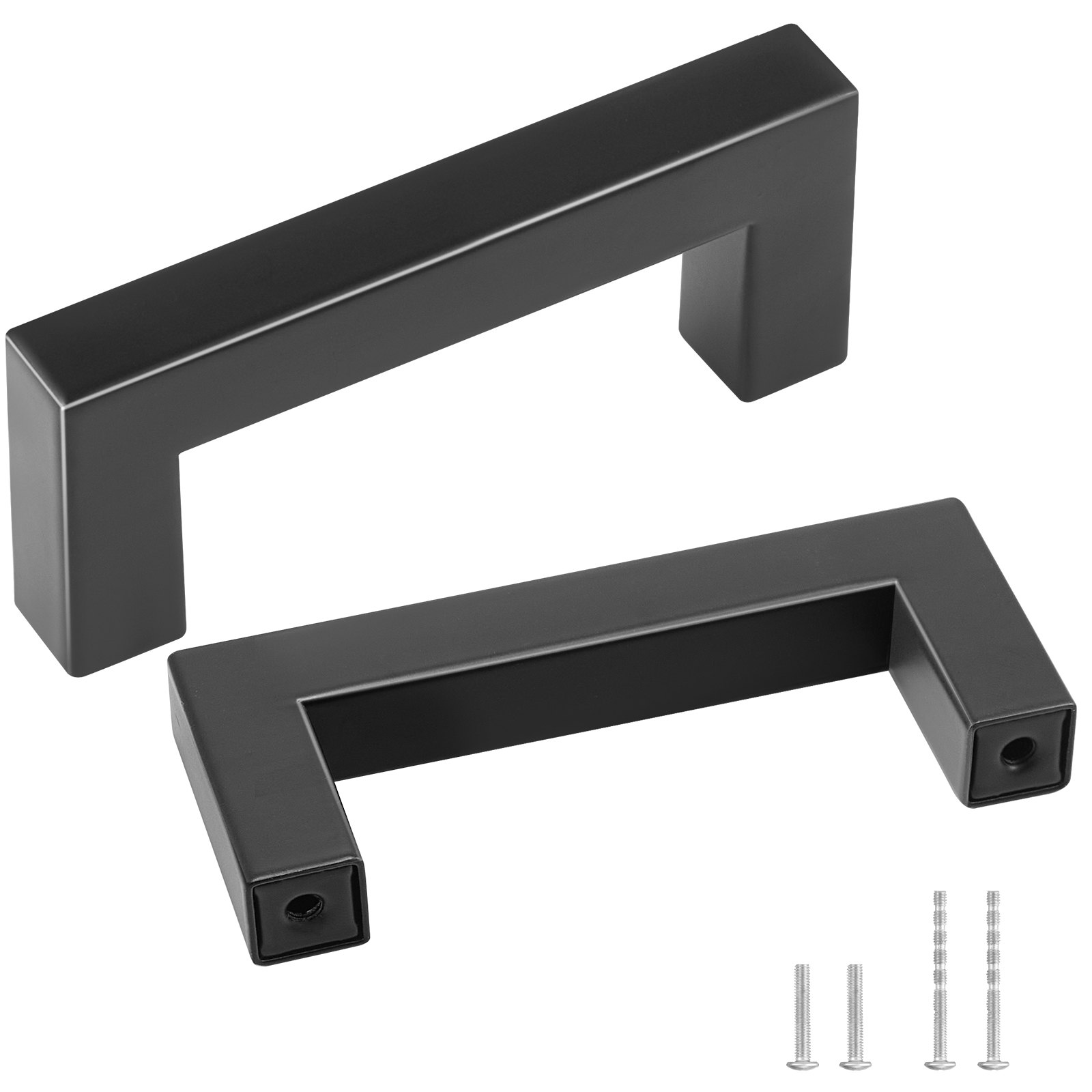 V952-CJLSBXGPS30PMEPXWV0-202507141445-00 VEVOR 30 Pack Cabinet Pulls, 3in / 76mm Center to Center Slim Square Kitchen Cabinet Drawer, Stainless Steel Modern Kitchen Cupboard Door Handles for Kitchen Bathroom Bar Hardware Matte Black - Image 1
