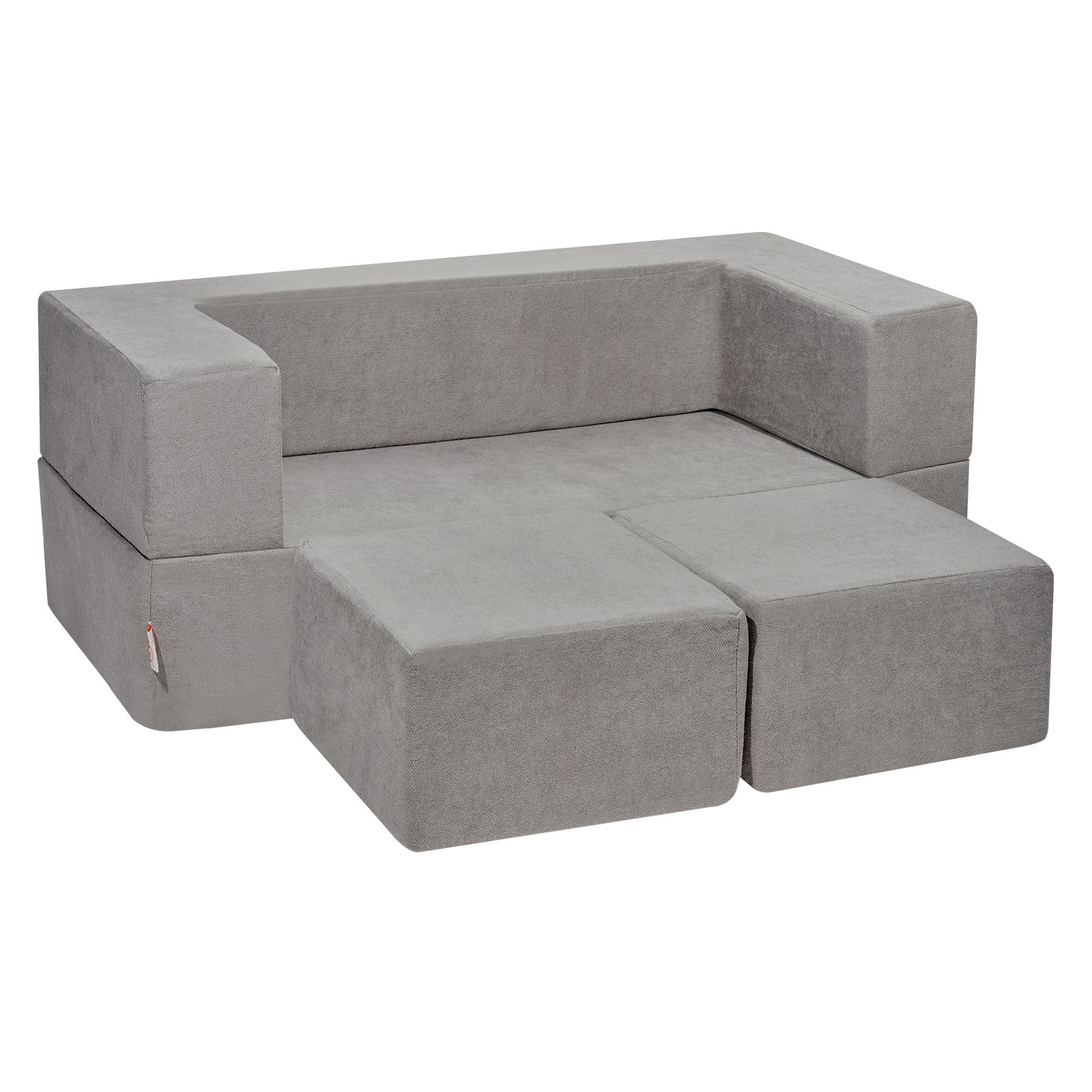 V952-ETSF411849YCYGPWSV0-202507141442-00 VEVOR Modular Kids Play Couch 4Pcs DIY Creative Child Sectional Sofa Dark Grey - Image 1