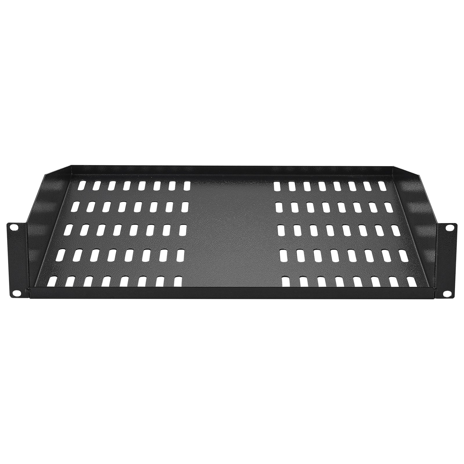 V952-FWQJJGB2U16Y33AWQV0-202508012047-00 VEVOR 2U Server Rack Shelf 16"/406 mm Depth Vented Rack Mount Shelf with Tray - Image 1