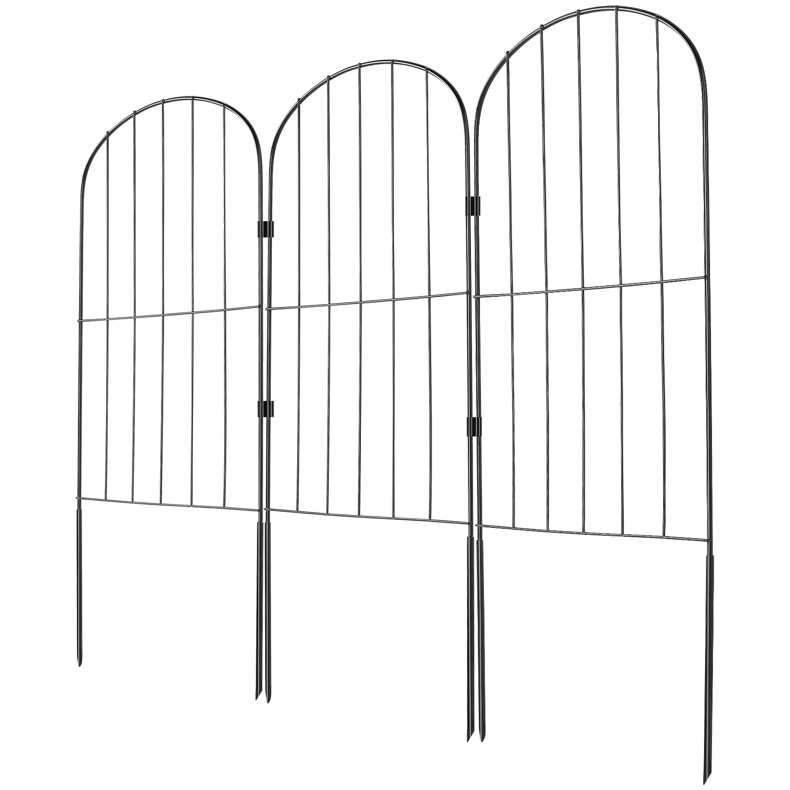 V952-JSWL2413INCHO06VPV0-202508012355-00 VEVOR Garden Fence, No Dig Fence 61 x 33 cm Animal Barrier Fence, Underground Decorative Garden Fencing with 5.08 cm Spike Spacing, Metal Dog Fence for the Yard and Outdoor Patio, 10 Pack - Image 1