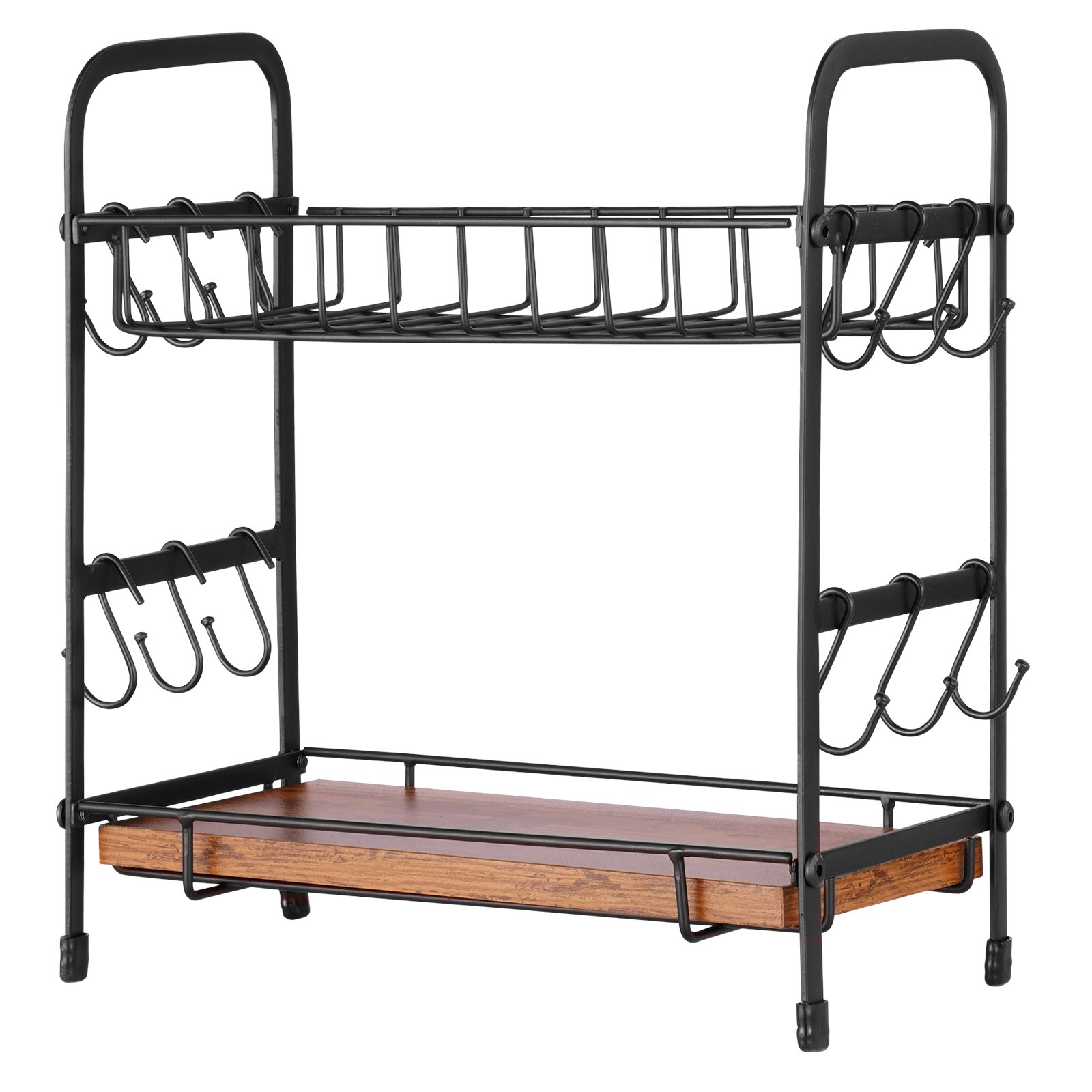 V952-LYSMKBGJBGSLN4HGLV0-202507141711-00 VEVOR 2 Tier Coffee Bar Organizer for Countertop w/ 12 Movable Hooks Mug Holder - Image 1