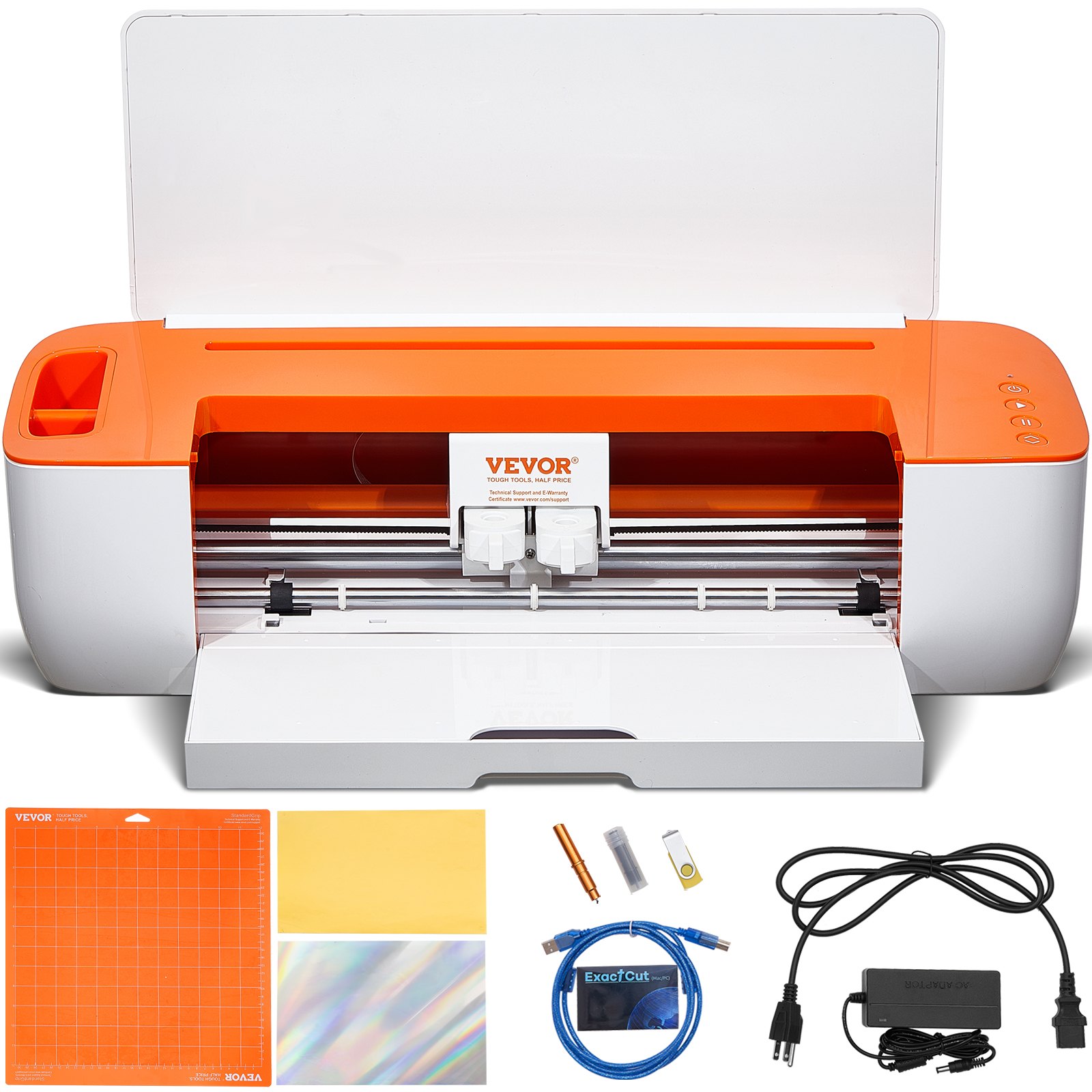 V952-QZDTSKZJLYKZDNA00V3-202508011712-00 VEVOR Vinyl Cutter Machine, Bluetooth Connectivity DIY Cutting Machine, Compatible with iOS, Android, Windows and Mac, Massive Designs Included, for Creating Customized Cards, Home Decor - Image 1