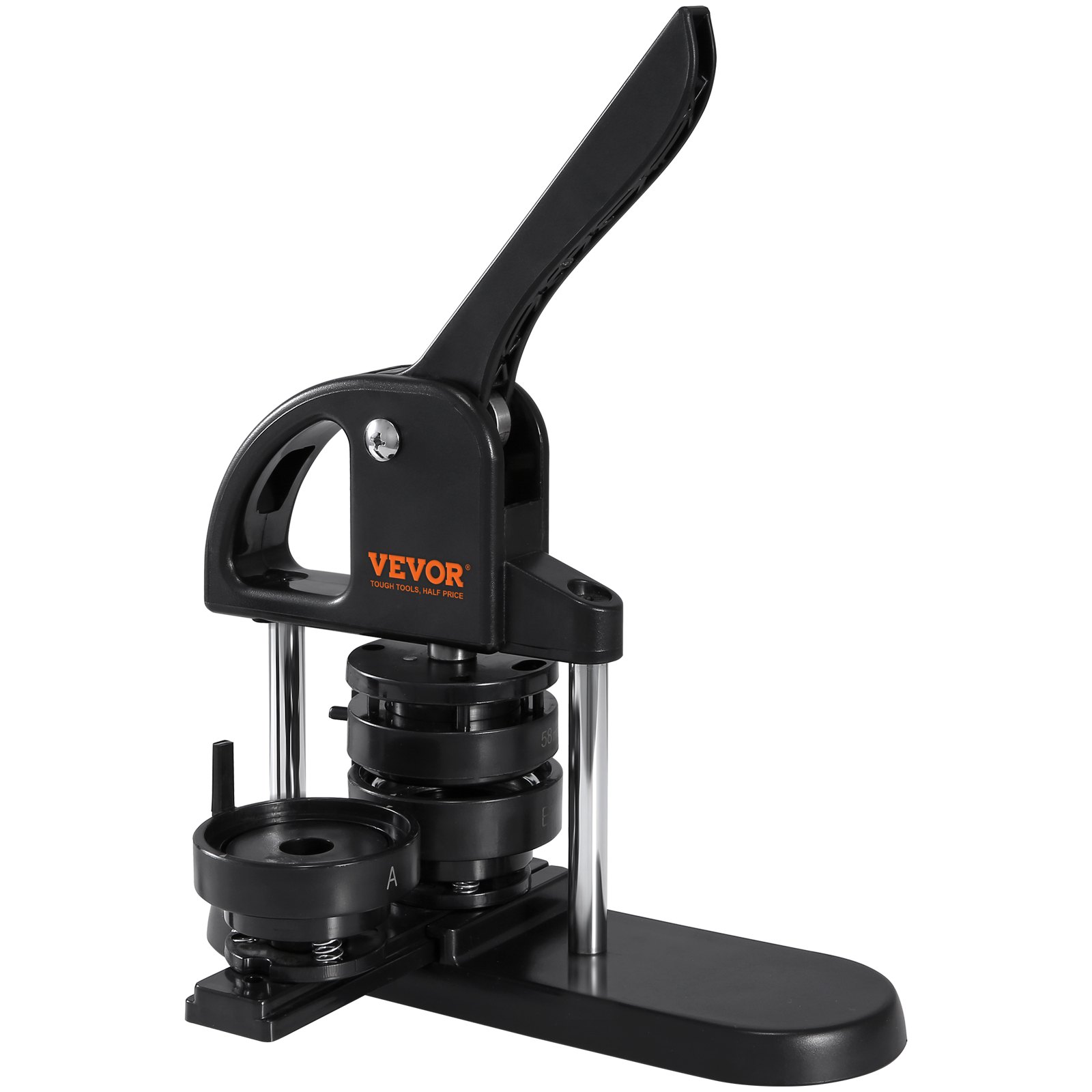 V952-SL253258MM300D5JWV0-202508012030-00 VEVOR Button Maker Machine, 1/1.25/2.28 inch(25/32/58mm) 3-in-1 Pin Maker, Installation-Free Badge Punch Press Kit, Button Making Supplies with 300pcs Button Parts, Circle Cutter, Magic Book - Image 1