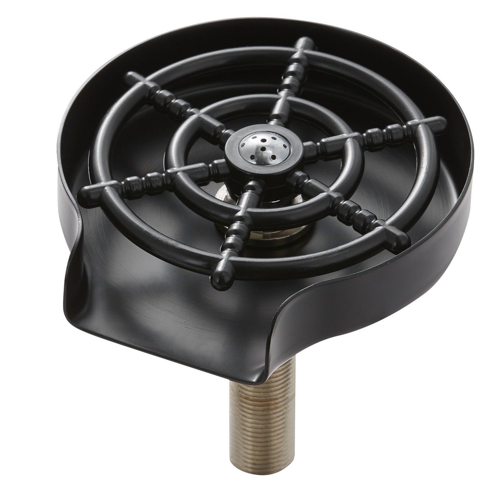 V952-TMAZSXBQ304BO2L89V0-202507141820-00 VEVOR Glass Rinser 10-Hole 360 Rotating Stainless Steel Washer ABS Cup Holder - Image 1