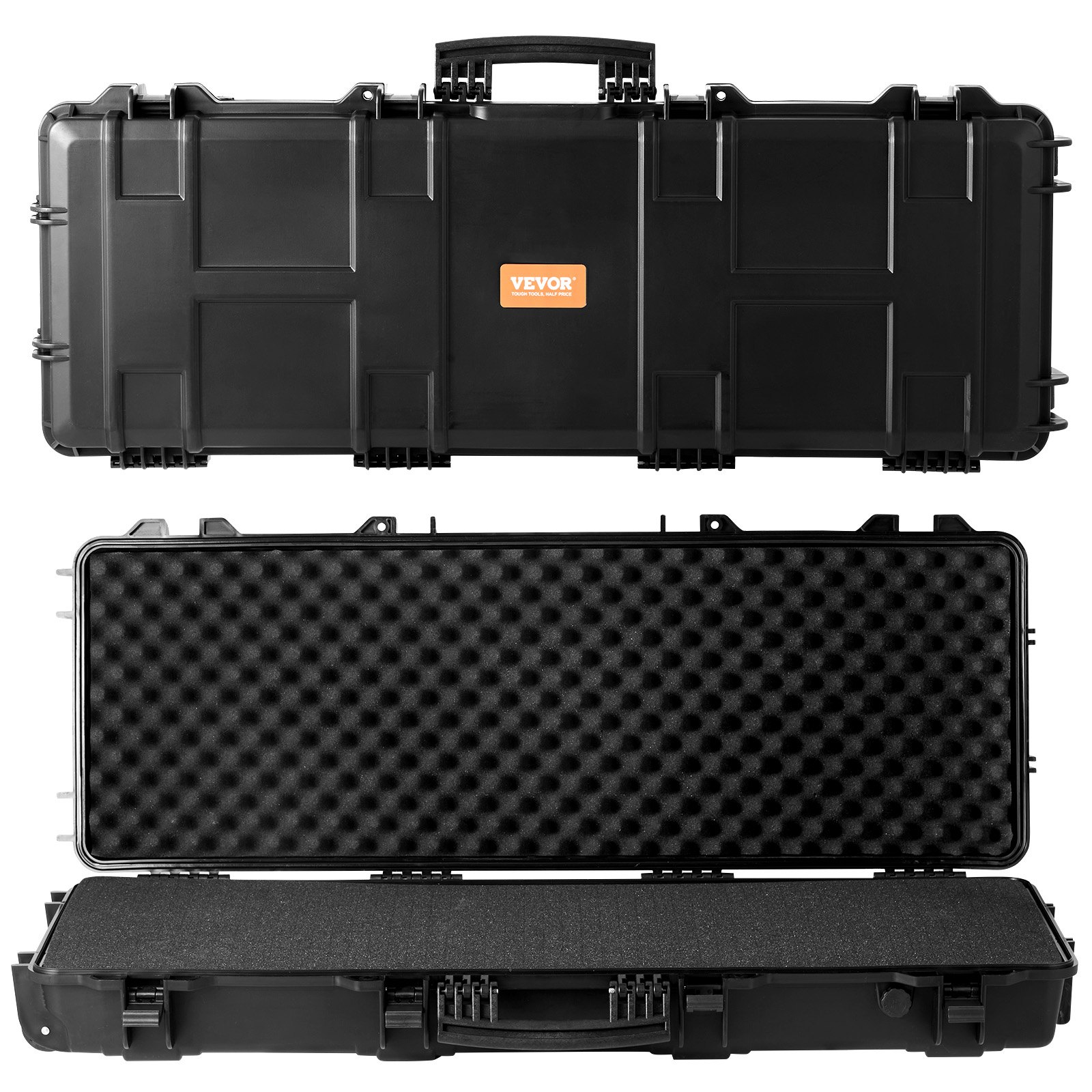 V952-YZBQH42INS00XOQXYV0-202508012122-00 VEVOR Rifle Case, Rifle Hard Case with 3 Layers Fully-protective Foams, 42 inch lockable Hard Gun Case with Wheels, IP67 Waterproof & Crushproof, for Two Rifles or Shotguns, Airsoft Gun - Image 1