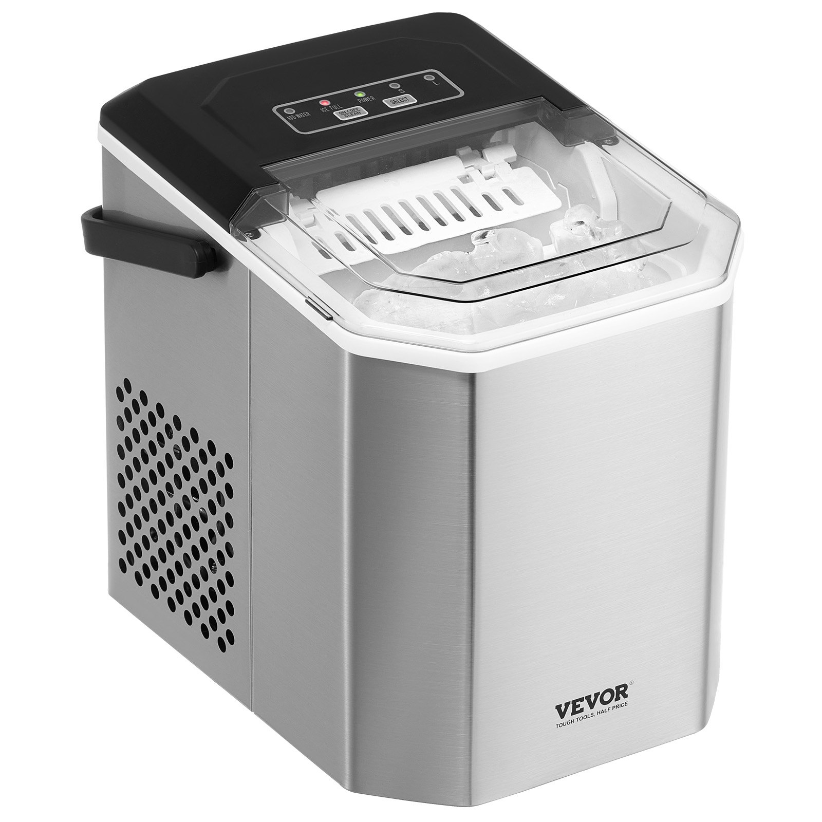 V952-ZDBTMSZBJMIN1R5BMV3-202507141521-00 VEVOR Portable Countertop Ice Maker 26Lbs/24H Self-Cleaning with Scoop Basket - Image 1
