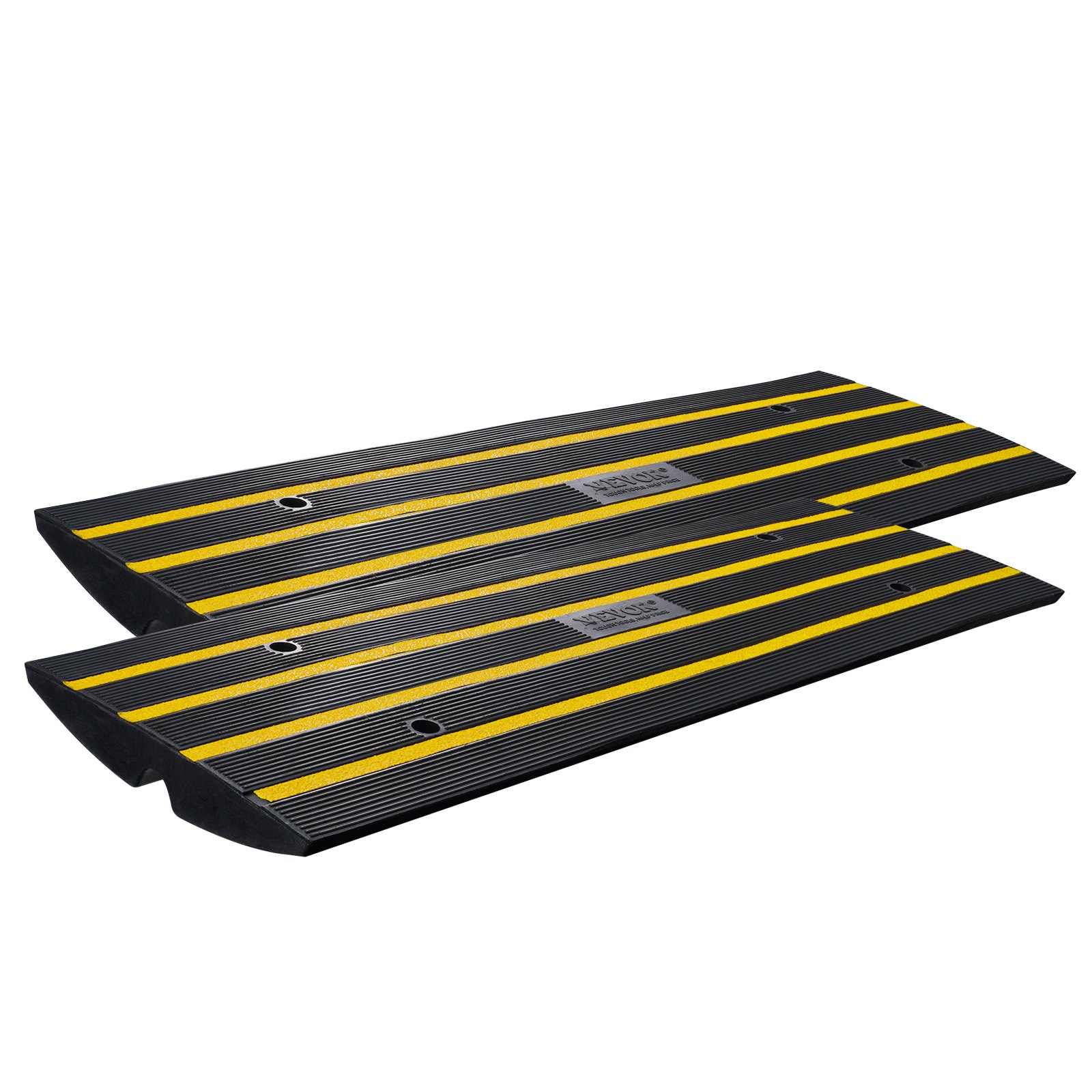 V952-ZXDBLYPDGB2483DSGV0-202508011426-00 VEVOR Curb Ramp, 2 Pack, 6.5 cm Rise, Rubber Driveway Ramps, Heavy Duty 15 tons Weight Capacity Threshold Ramp, Curbside Bridge Ramps for Loading Dock Garage Sidewalk, Expandable Full Ramp Set - Image 1