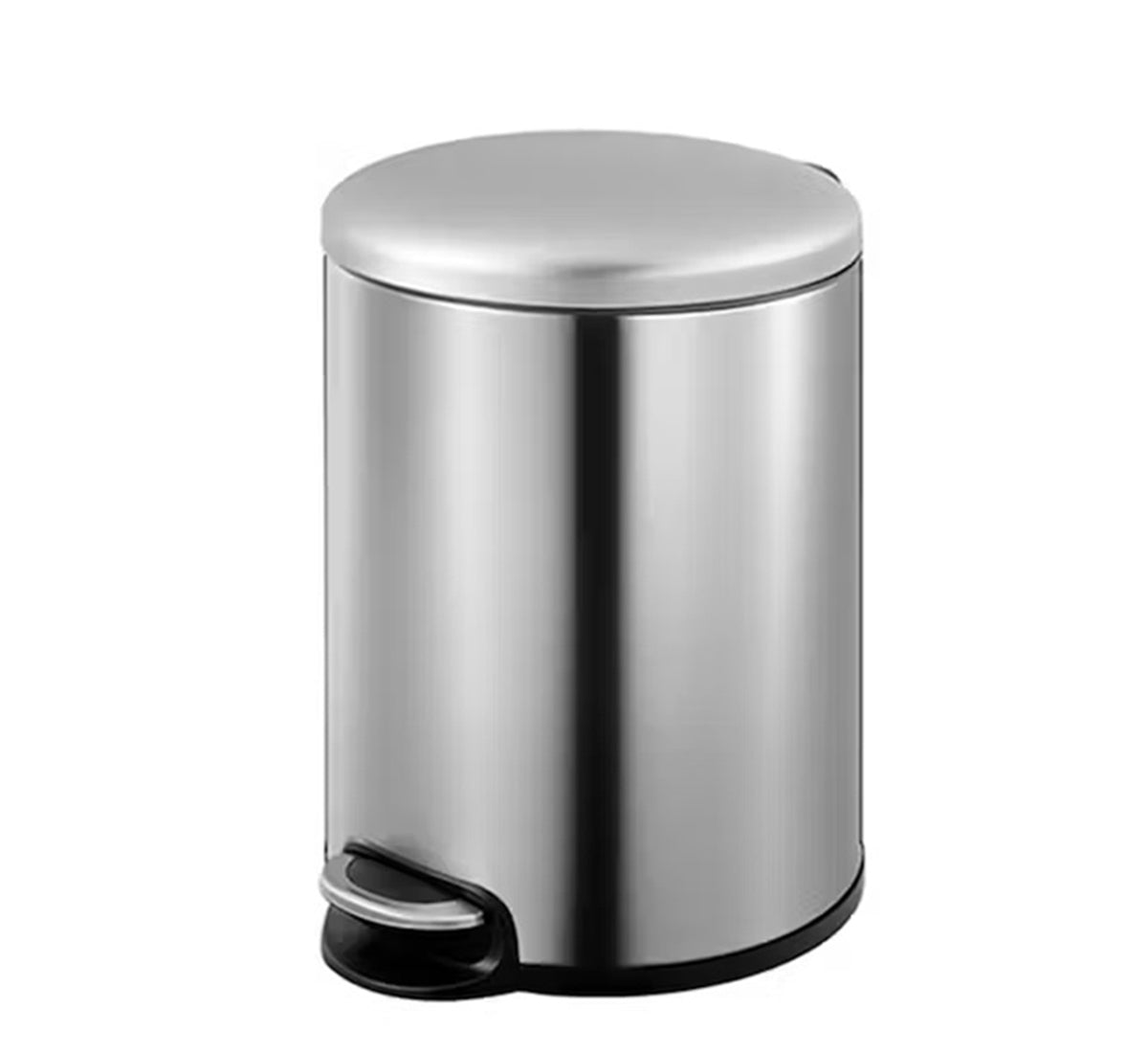 V959-DWBN0017-202507050210-00 Round Soft Closing Stainless Steel Pedal Bin -3L - Image 1