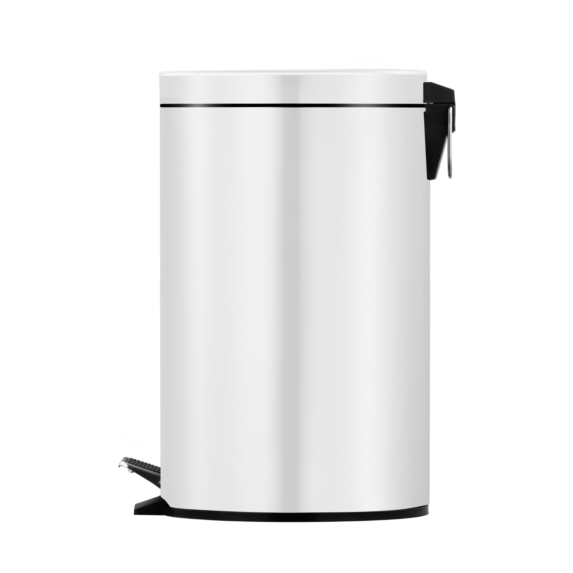 V959-DWBN0086-W-202507050315-00 5L Round Stainless Steel Pedal Bin - White - Image 1