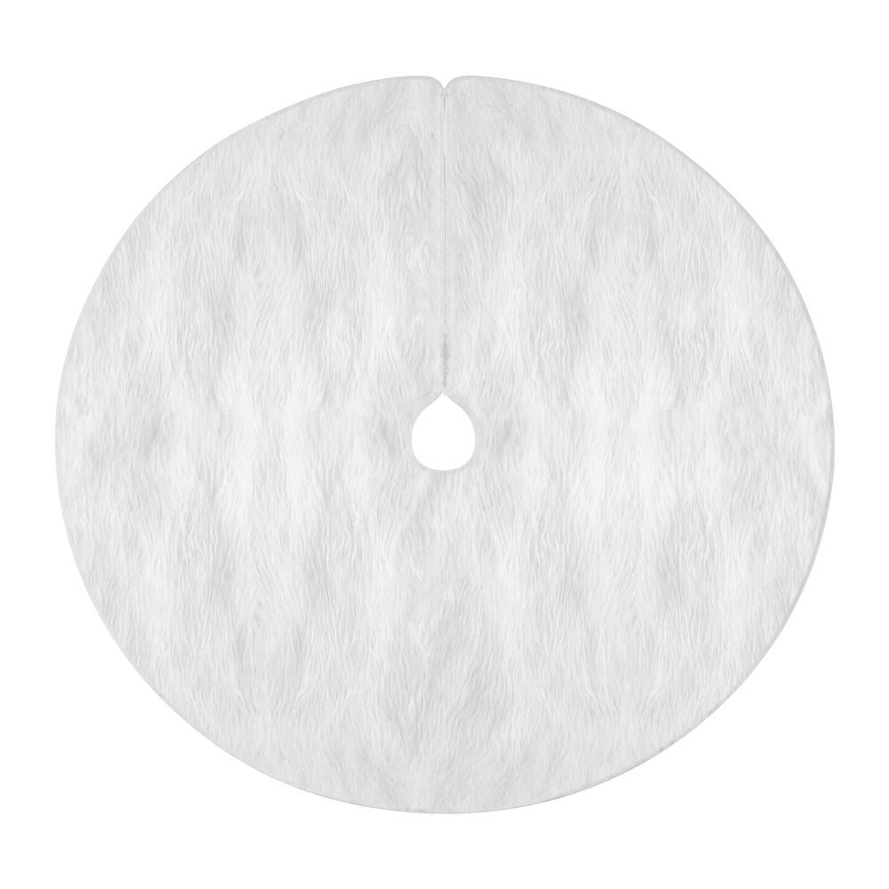 XMAS-SKIRT-PLUSH-WH-90-202508061628-00 Jingle Jollys Christmas Tree Skirt 90cm Plush Xmas Fluffy Ornaments Decor White - Image 1