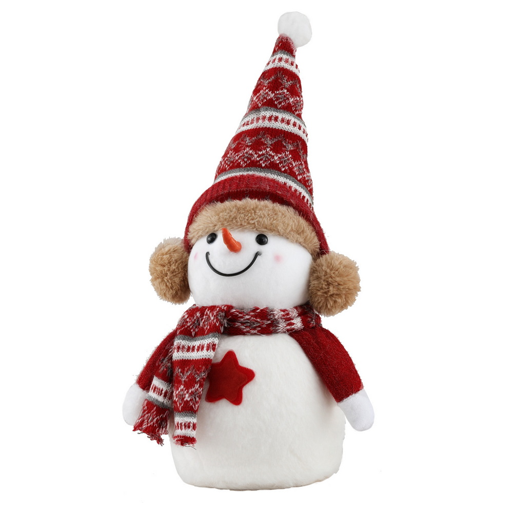 XMAS-SNOWMAN-S-WH-202508061804-00 Jingle Jollys Christmas Snowman Handicraft Ornaments Party Decorations 35cm - Image 1